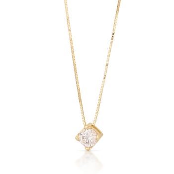 Girocollo solitario giallo 5mis