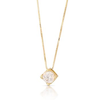 Girocollo solitario giallo 6mis