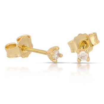 Orecchini solitario giallo 1mis