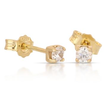 Orecchini solitario giallo 3mis