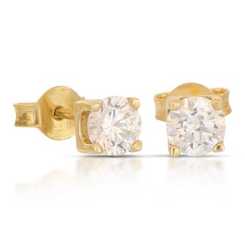 Orecchini solitario giallo 7mis