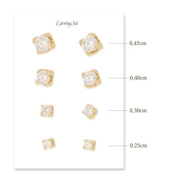 Orecchini set a scalare giallo