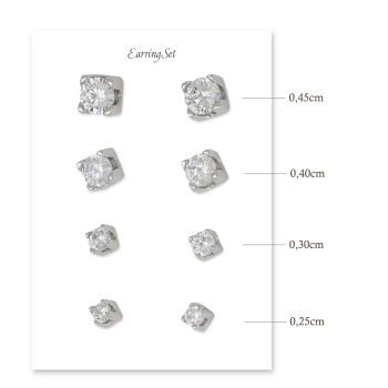 Orecchini set a scalare bianco