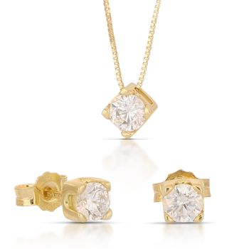 Parure girocollo e orecchini giallo 3mis