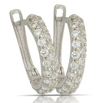 Cerchi con zirconi in oro bianco