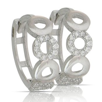Cerchi con zirconi in oro bianco