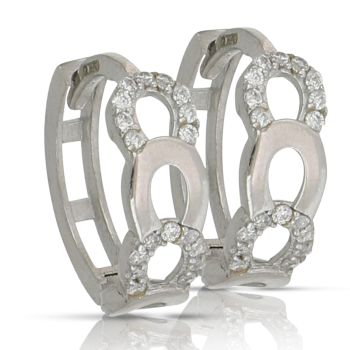 Cerchi con zirconi in oro bianco