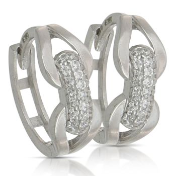 Cerchi con zirconi in oro bianco