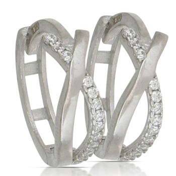 Cerchi con zirconi in oro bianco