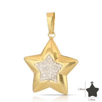 Pendente stella giallo 1misura