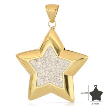 Pendente stella giallo 2misura