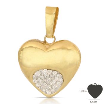Pendente cuore giallo