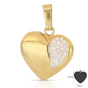 Pendente cuore giallo