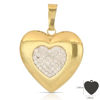 Pendente cuore giallo