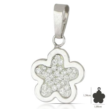 Pendente fiore bianco