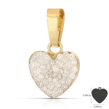 Pendente cuore giallo 1misura