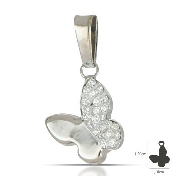 Pendente farfalla bianco