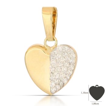 Pendente cuore giallo 2misura