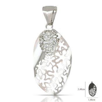 Pendente ovale bianco