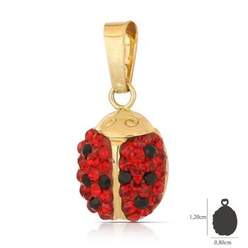 Pendente coccinella giallo