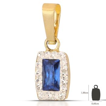 Pendente rettangolare, blue