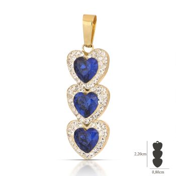 Pendente trilogy cuore blue