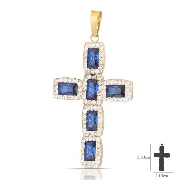 Croce con resina, oro giallo