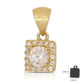 Pendente solitario giallo, misura 1