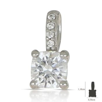 Pendente solitario bianco, misura1