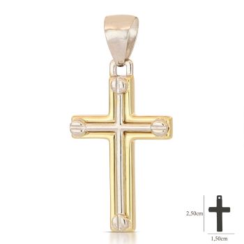 Croce scatolata bicolore