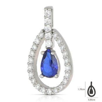 Pendente con pietre blue