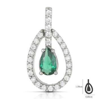 Pendente con pietre verdi