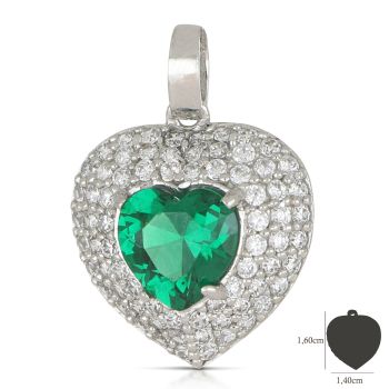 Pendente con pietre verdi