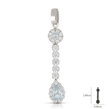 Pendente con pietre azzurre