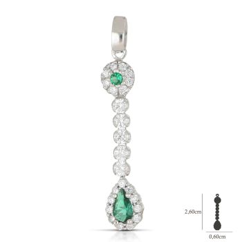 Pendente con pietre verdi