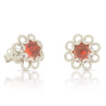 Orecchini con pietra rossa