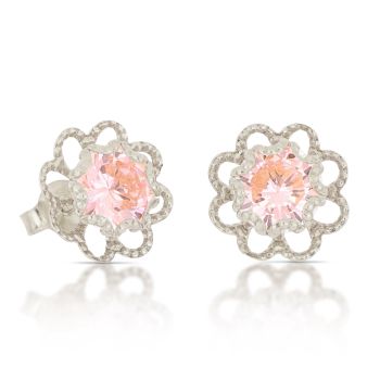 Orecchini punto luce rosa