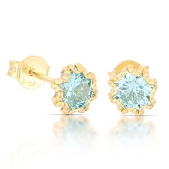 Orecchini solitario azzurro