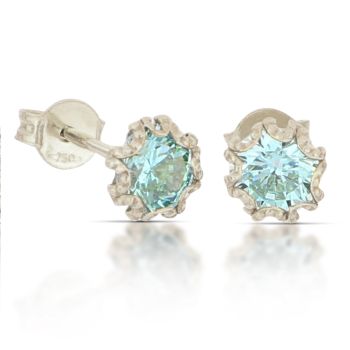 Orecchini solitario azzurro