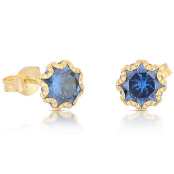 Orecchini solitario blue