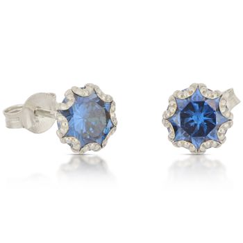 Orecchini solitario blue