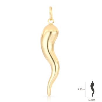 Pendente corno lucido misura6