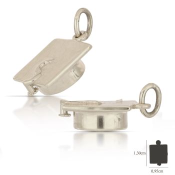 Pendente Cappello laurea bianco