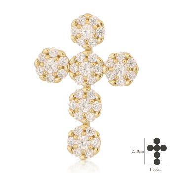 Croce Magic zirconi bianchi