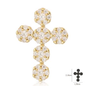 Croce magic con zirconi bianchi