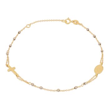 Bracciale rosario lucido bicolore