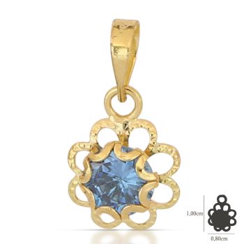 Pendente punto luce azzurro