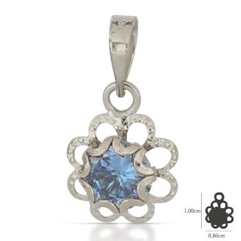 Pendente punto luce azzurro