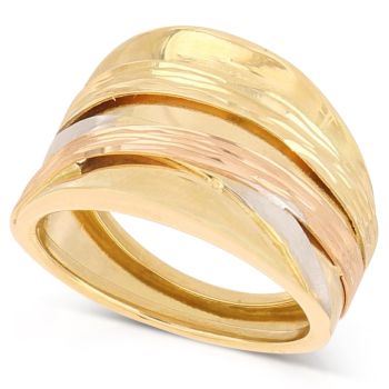 Anello tre colori a lastra