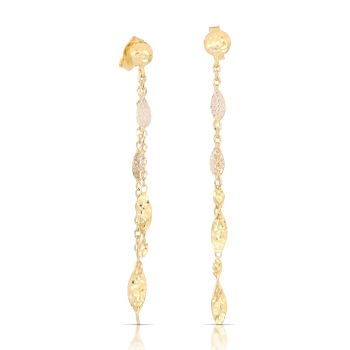 Orecchini pendenti bicolore